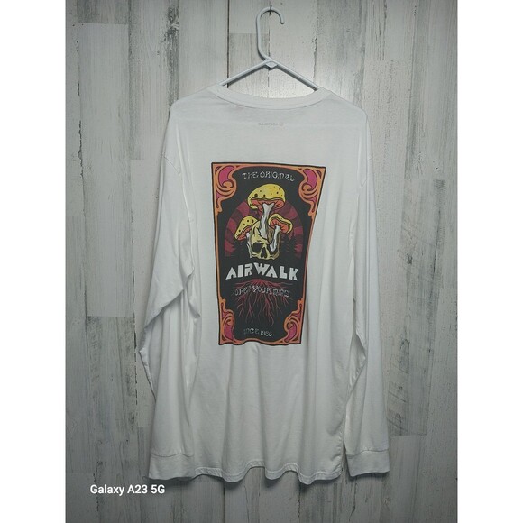 Airwalk 3XL Men's  Long Sleeve White Tee - Picture 4 of 7